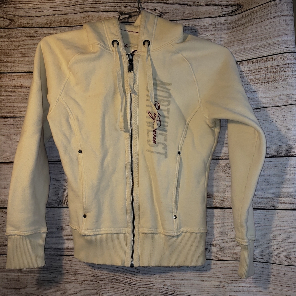 ✔️🧥Eggshell colored zip up hoodie size